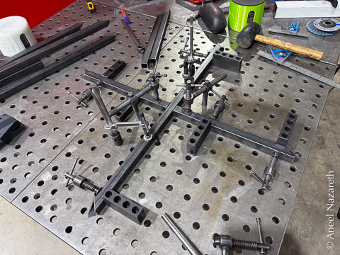 Tube on the fixture table with an excessive number of clamps